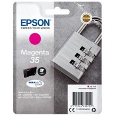 Cartucho tinta epson c13t35834010 magenta durabrite ultra ink 35 -  650 paginas - candado