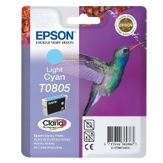 Cartucho tinta epson t0805 cian claro 7.4ml stylus photo r265 -  360 -  rx560 -  colibri