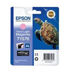 Cartucho tinta epson t157640 magenta vivo claro para epson photo r3000 - c13t15764010 -  tortuga