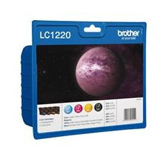 Cartucho tinta brother lc1220bkbp paquete de 4 300 paginas dcpj525w -  dcpj725dw -  dcpj925dw -  mfcj430w -  mfcj625dw -  mfcj82