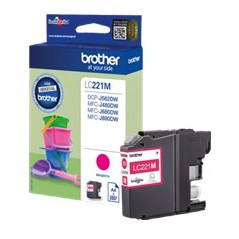 Cartucho tinta brother lc221m magenta 260 paginas dcpj562dw -  mfcj480dw -  mfcj680dw