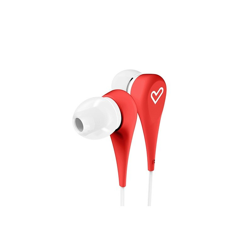 Auriculares micro energy sistem style 1+ rojo in - ear - microfono - control voz -  cable plano