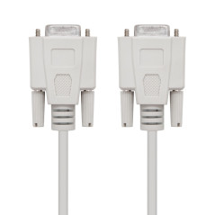 Cable rs232 db9 nanocable 1.8m -  hembra - hembra -  beige null modem
