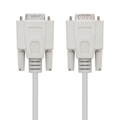 Cable rs232 db9 nanocable 1.8m -  macho - hembra -  beige