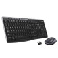 Teclado + mouse logitech mk270 optico wireless inalambrico usb 2.0 negro