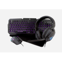 Kit teclado + raton + auriculares + alfombrilla gaming coolbox x - wing 2