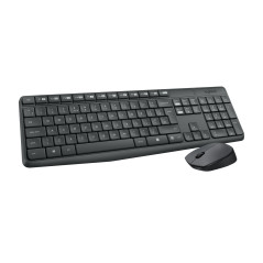 Teclado + mouse logitech mk235 wireless inalambrico resistente a salpicaduras