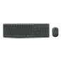 Teclado + mouse logitech mk235 wireless inalambrico resistente a salpicaduras