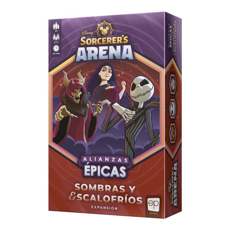 Juego de mesa disney sorcerer arena sombras y escalofrios expansion edad recomendada 13 aos