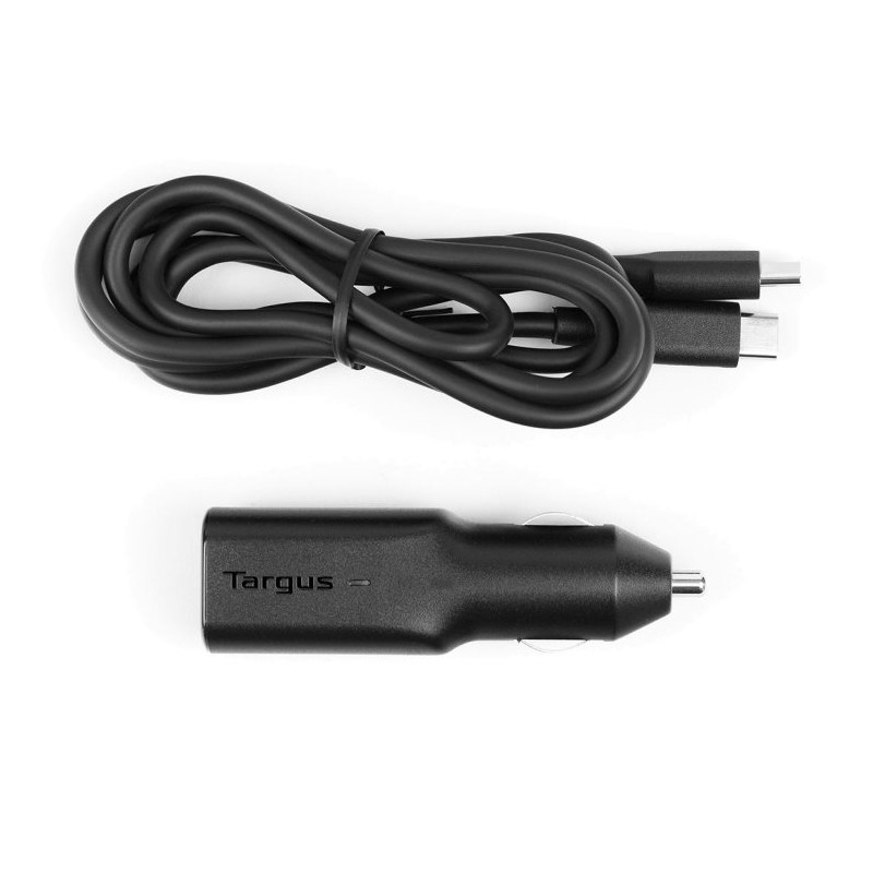 Cargador universal coche targus para portatil 45w tipo c negro