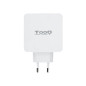 Cargador doble usb tipo c pd + usb tipo a qc3.0 tooq blanco usb tipo c pd - usb tipo a qc3.0 - 48w -  blanco