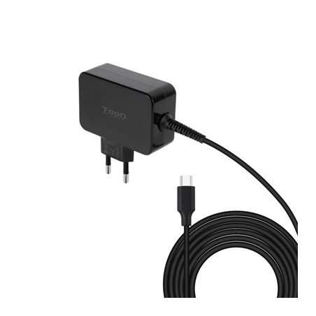 Cargador portatil tooq gan usb - c pd 65w negro