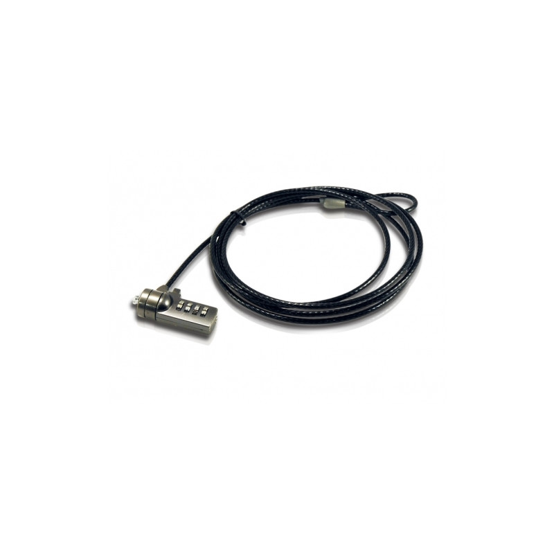 Cable de seguridad coneptronic para portatiles 1.8m combinacion