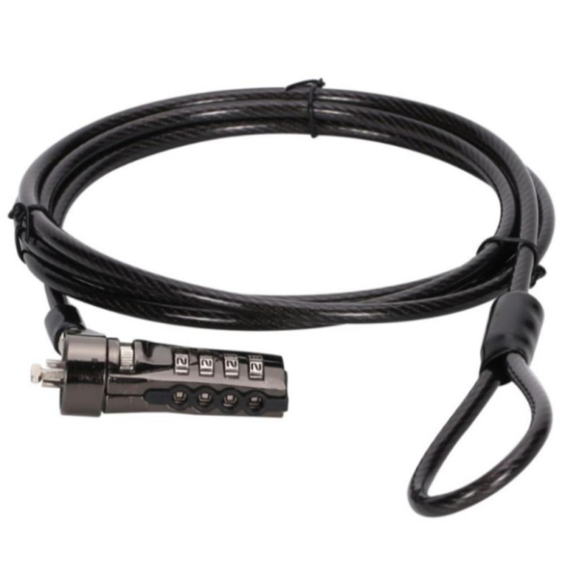 Cable seguridad conceptronic combinacion 4 digitos para portatiles 1.8m