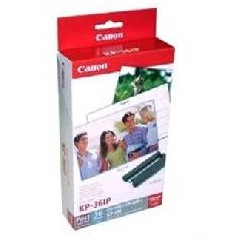 Papel foto canon selphy kp - 36ip 10x15 + tinta 36 hojas series cp