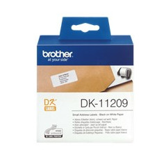 Etiquetas papel precortada brother dk11209 29 x 62 mm 400e ql - 500a ql - 500bw ql - 560 ql - 570 ql - 580n ql - 1050