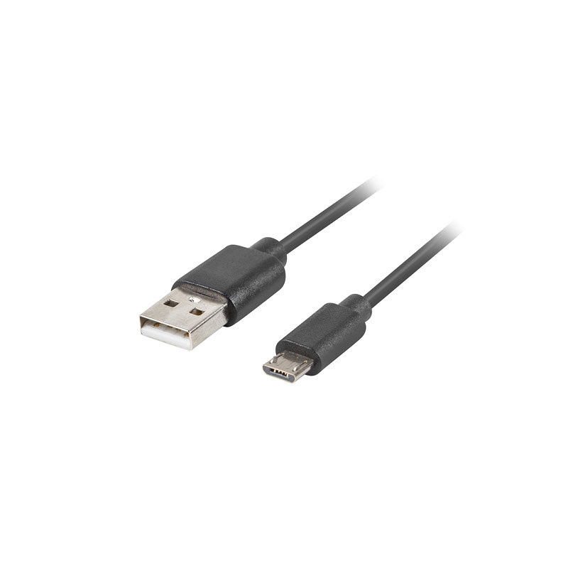 Cable usb lanberg 2.0 macho -  micro usb macho quick charge 3.0 1.8m negro