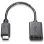 Cable usb tipo c a usb 2.0 nanocable 0.15m -  macho - hembra -  negro