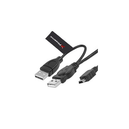 Cable 2 conectores usb 2.0 a  mini usb b 5 pines 1.5 m