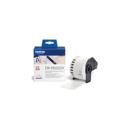 Etiquetas cinta continua brother dkn55224 papel blanca no adhesiva tarjetas identificacion