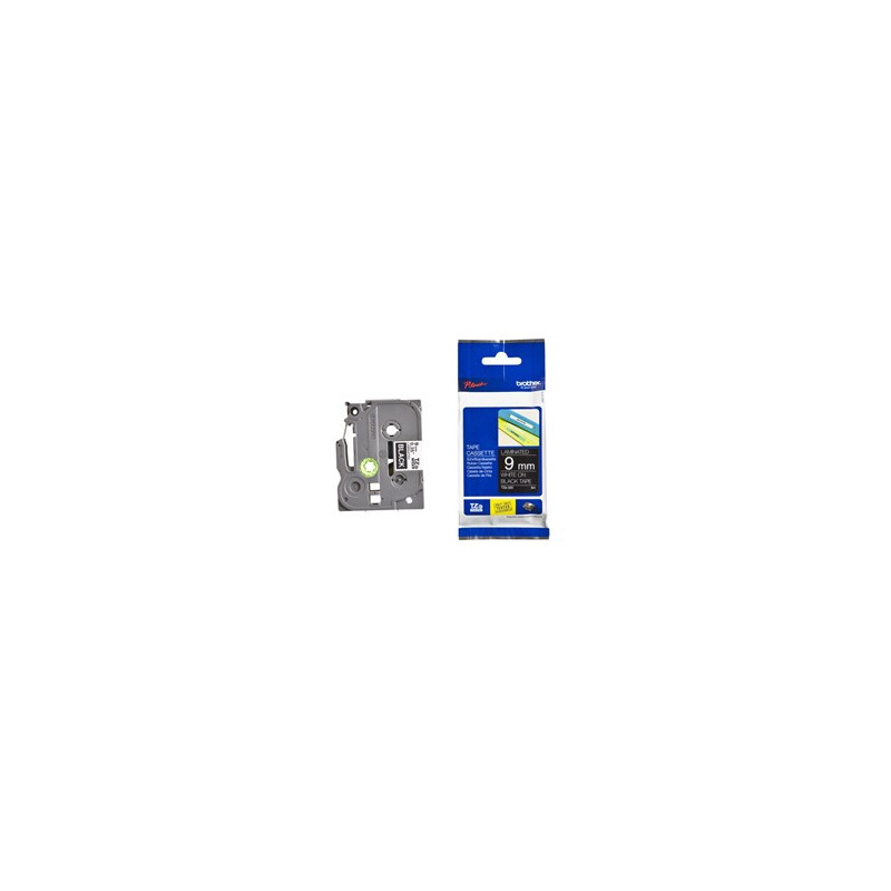 Cinta laminada brother tze325 9mm x 8m negro - blanco