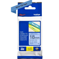 Cinta laminada brother tze541 18mm x 8m azul - negro