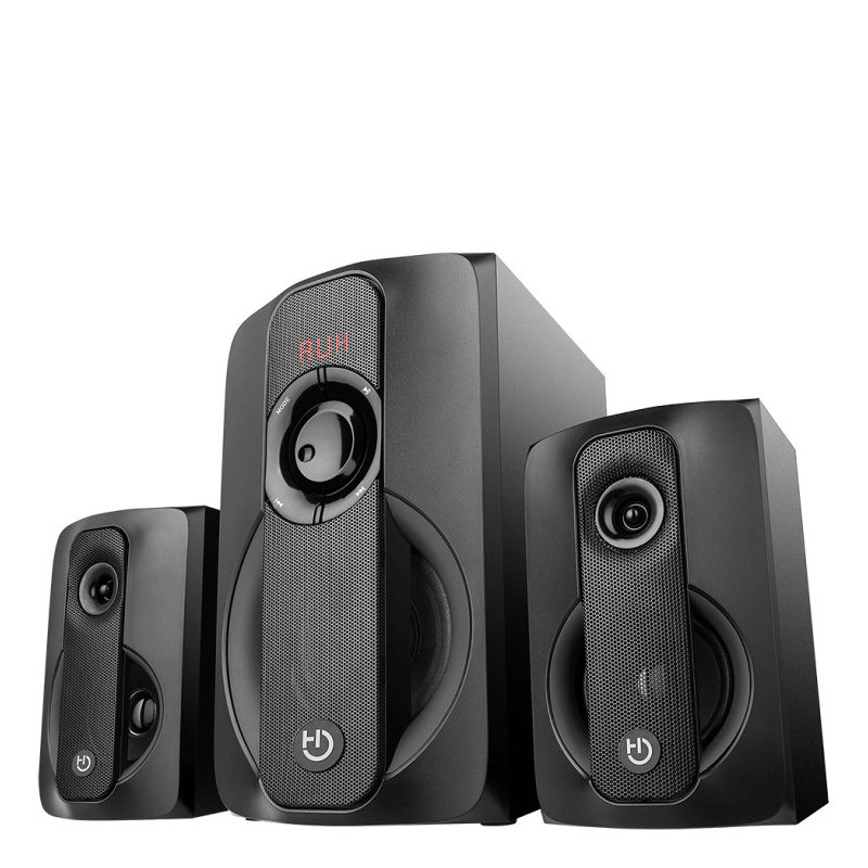 Altavoces hiditec 2.1 multimedia h400 dark edition 80w bluetooth usb sd radio