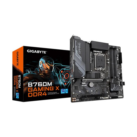 Placa base gigabyte b760m gaming x 1700 m - atx -  4x ddr4 -  4x sata 6gb - s -  3x usb 3.2 -  5x usb 2.0