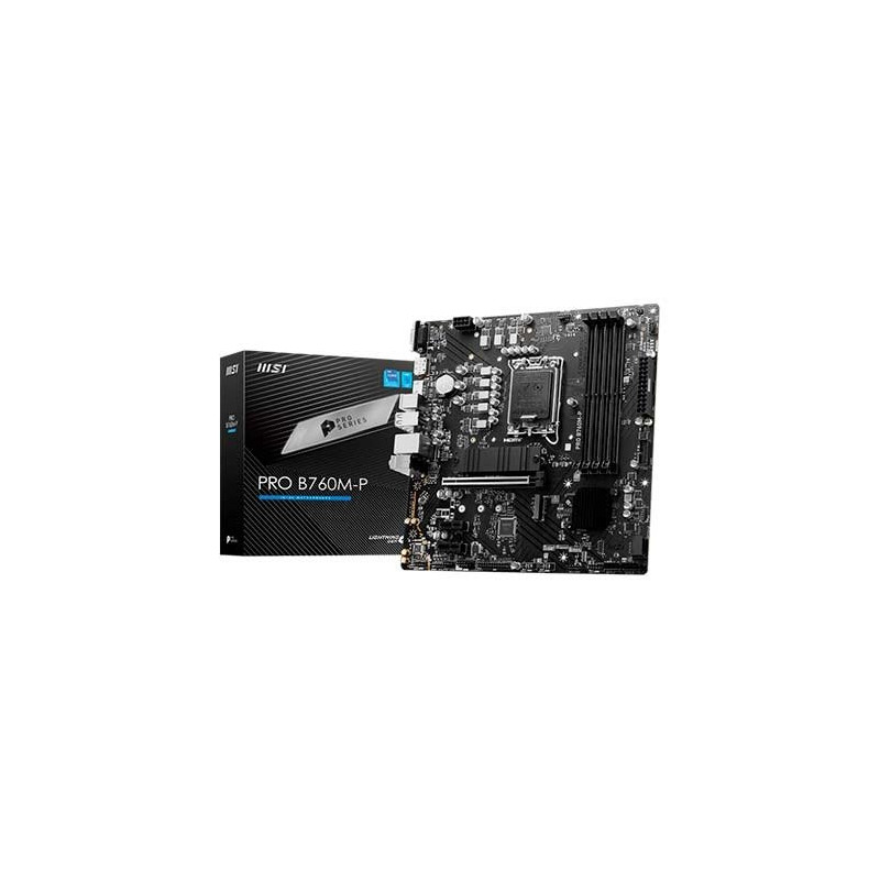 Placa base msi 1700 pro b760m - p m - atx -  4x ddr5 -  4x sata3 -  2x usb 3.2 -  1x usb tipo -  4x usb 2.0 911 - 7e02 - 009