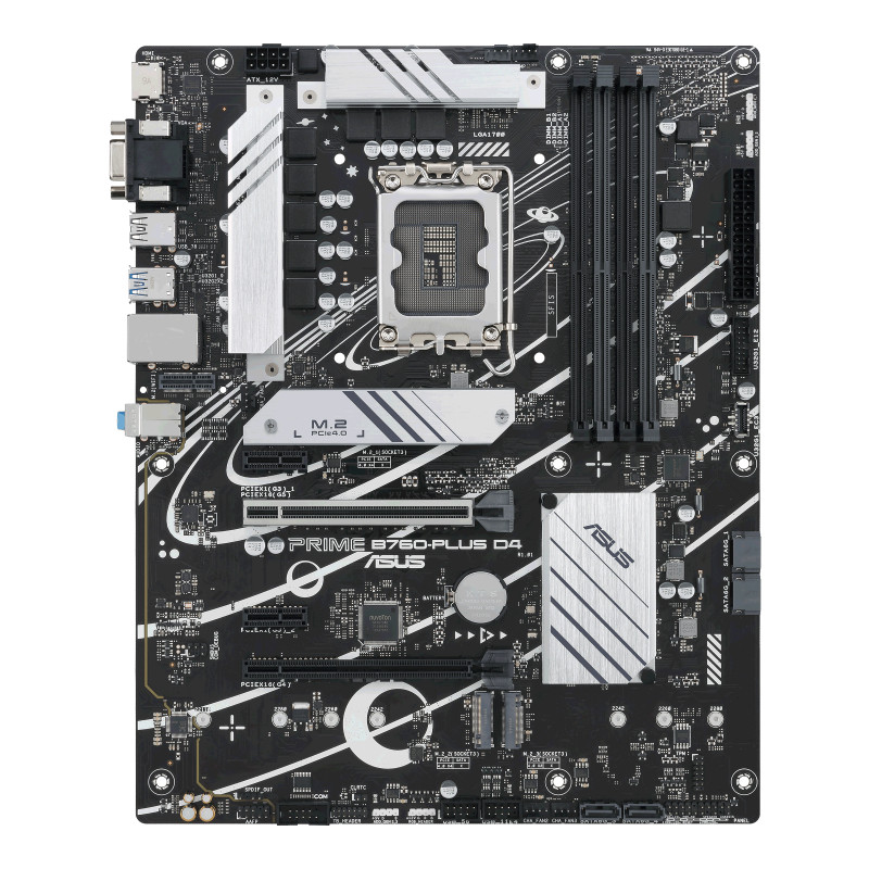 Placa base asus intel prime b760 - plus d4 atx -  4x ddr4 -  4x sata 6gb - s -  3x usb 3.2 -  1x usb tipo c -  2x usb 2.0 90mb1c