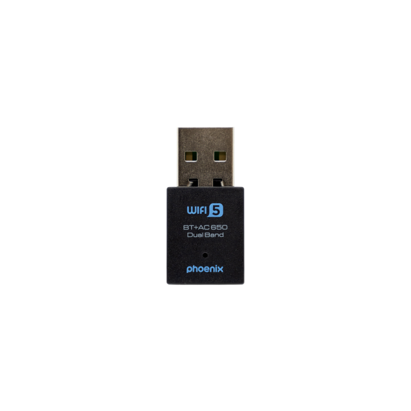 Nano adaptador phoenix receptor de red wifi bluetooth 2 en 1 650mbps dual band