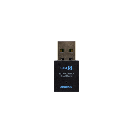 Nano adaptador phoenix receptor de red wifi bluetooth 2 en 1 650mbps dual band