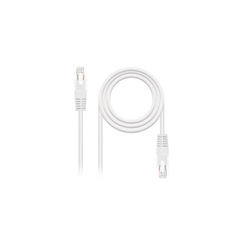Latiguillo cable red  network utp cat6 rj45 nanocable 0.5m blanco