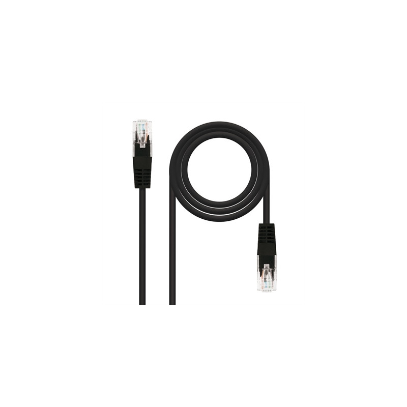 Latiguillo cable red utp cat.6 rj45 nanocable 2m negro