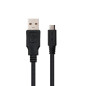 Cable usb 2.0 a micro usb nanocable 0.8m -  macho - hembra -  negro
