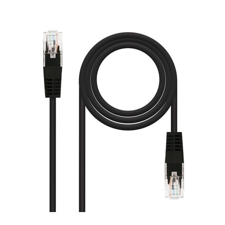 Latiguillo cable red utp cat.5e rj45 nanocable 1m negro