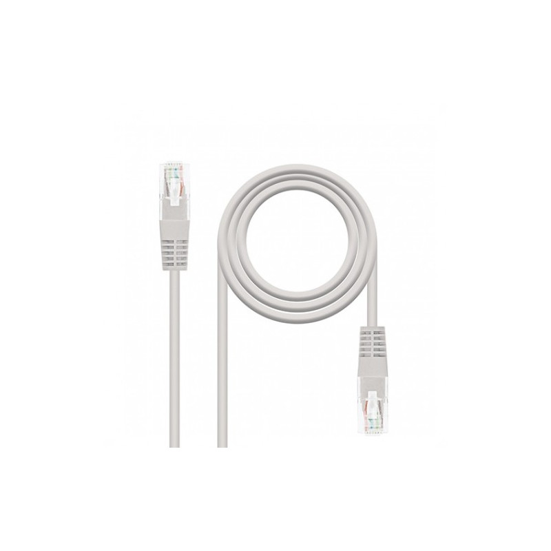 Cable red nanocable latiguillo rj45 utp cat6 2m gris