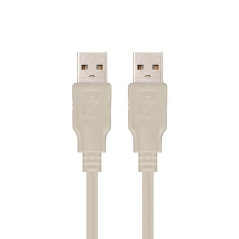 Cable usb(a) 2.0 a usb(a) 2.0 nanocable 2m beige macho a macho