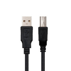 Cable impresora nanocable usb tipo a 2.0 a usb tipo b 2.0 1.8m negro macho - macho
