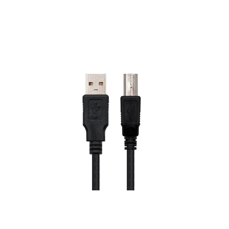 Cable impresora nanocable usb tipo a 2.0 a usb tipo b 2.0 1.8m negro macho - macho