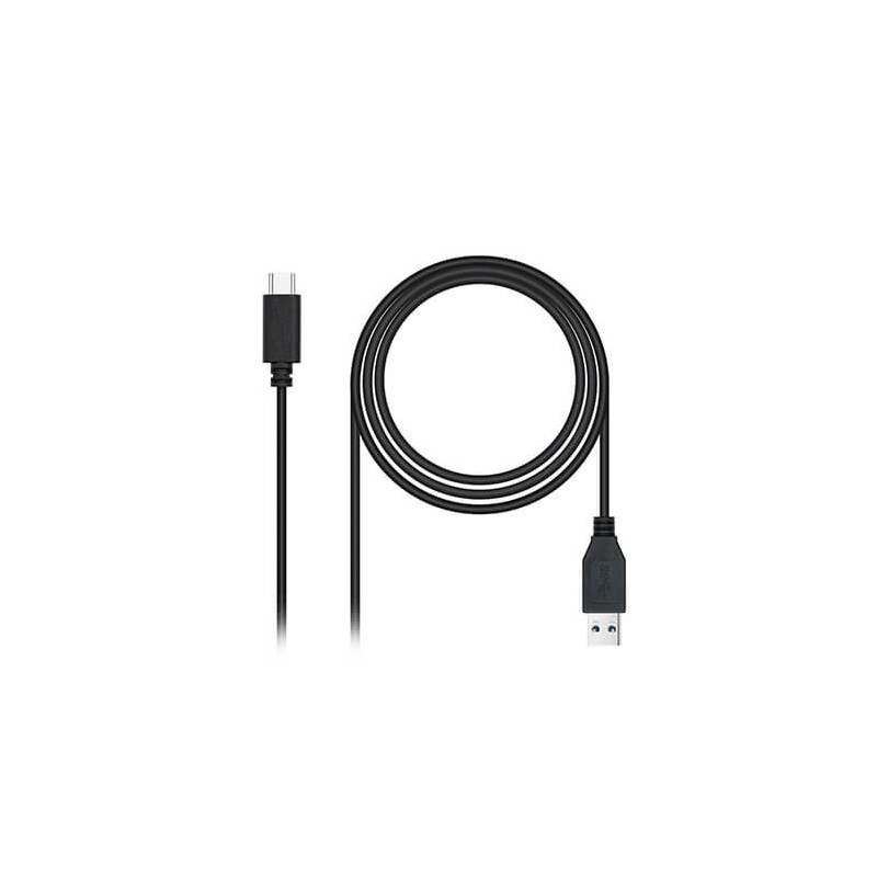 Cable usb(a) 3.1 a usb(c) 3.1 nanocable 1.5m negro -  macho a macho