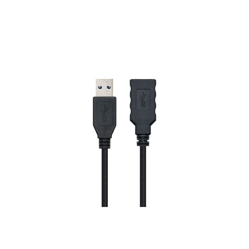 Cable usb(a) 3.0 a usb(a) 3.0 nanocable 2m negro macho - hembra
