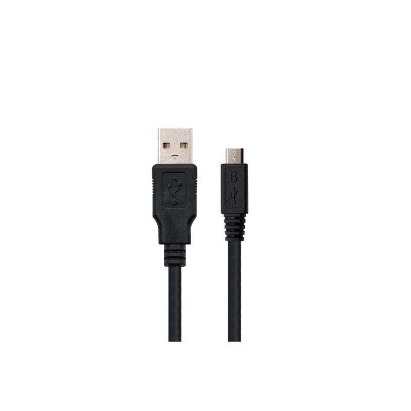Cable usb tipo a 2.0 a micro usb tipo b nanocable 1.8m negro  macho - macho