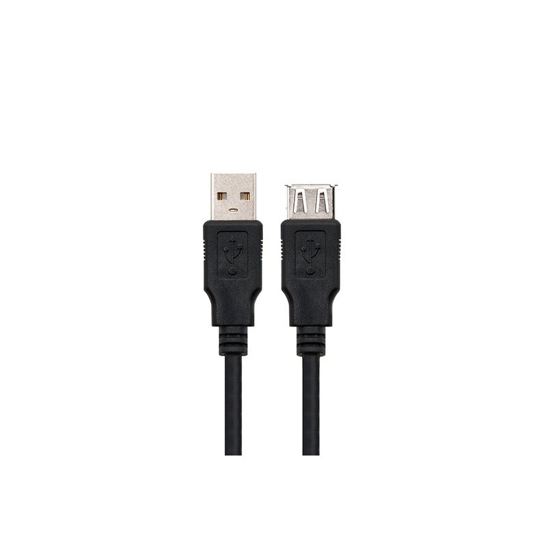 Cable usb tipo a 2.0 a usb tipo a 2.0 nanocable 3m negro macho - hembra