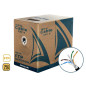 Bobina de cable de red exterior cca slido en caja  ftp  cat. 6  100 metros