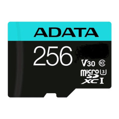 Tarjeta micro sd adata 256gb cl10 + adaptador sd