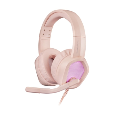 Auriculares mars gaming mh320 rosa jack 3.5mm + usb con microfono compatible con windows -  ps4 -  ps5 -  xbox one -  xbox serie