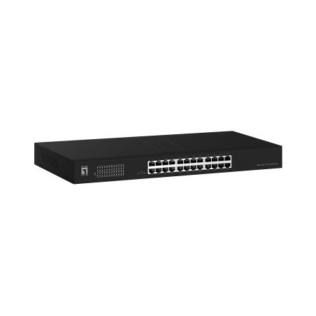 Switch no gestionable level one geu - 2431 24 puertos gigabit rack 19 pulgadas