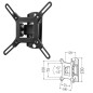 Soporte inclinable de pared phoenix para tv - monitor hasta 42 pulgadas inclinacion 15 vesa 200x200 hasta 20kg negro