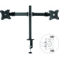 Soporte doble monitor 100 x 100 hasta 27 pulgadas